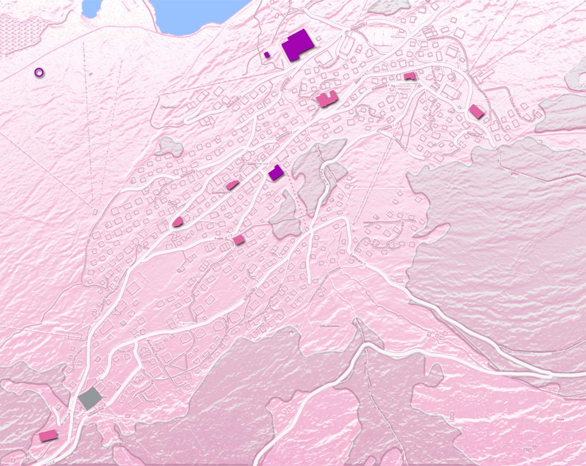 Lageplan Treffpunkte Unterkünfte